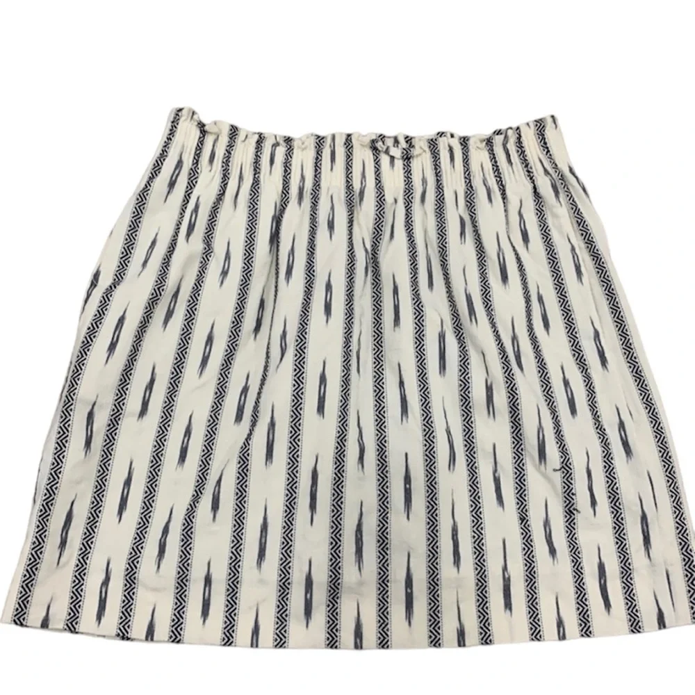 J Crew Print Boho Lined Mini Skirt Elastic Waistband Size 6
